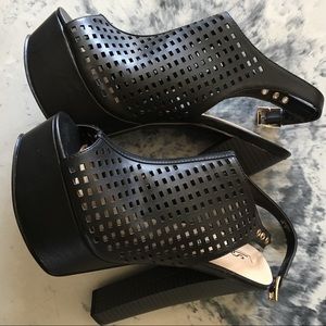 Leila Stone Summer Heel Wedge Size 10